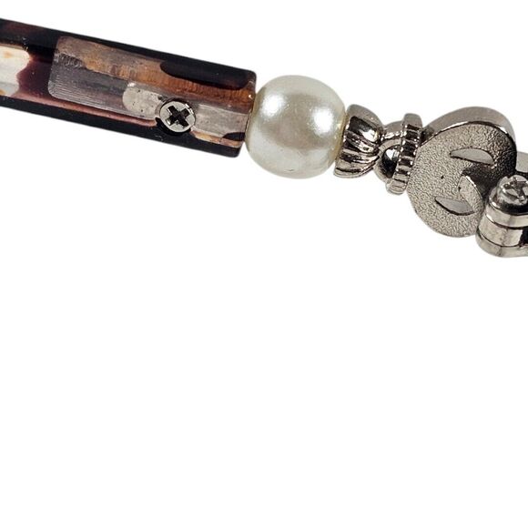 Mare Azzuro Eyeglasses KX002 52/17 135 CZ FRAMES ONLY Tortoise Shell Brown Pearl - Picture 7 of 7